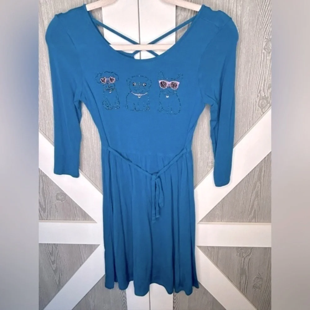 097. Justice Girls Pet Dress tie back